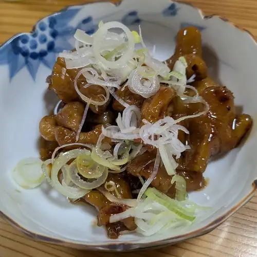 シロニンニク正油炒め