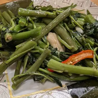 Stir-fried water spinach