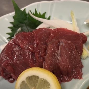 Natural horsemeat sashimi