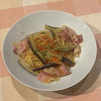 茄子とベーコンのフレッシュトマトソテー