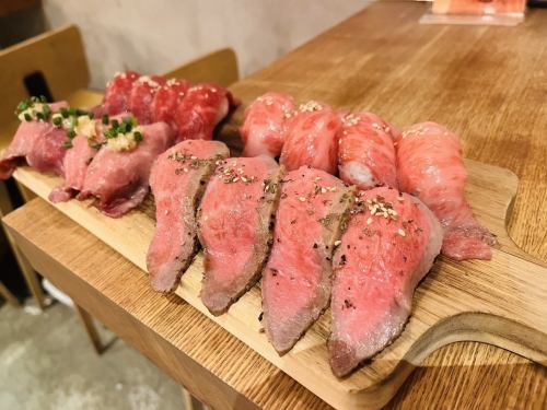 A5黑毛和牛烤牛肉握寿司 1个