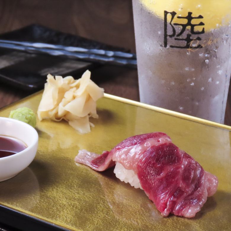 和牛リブロース炙り寿司(1貫)