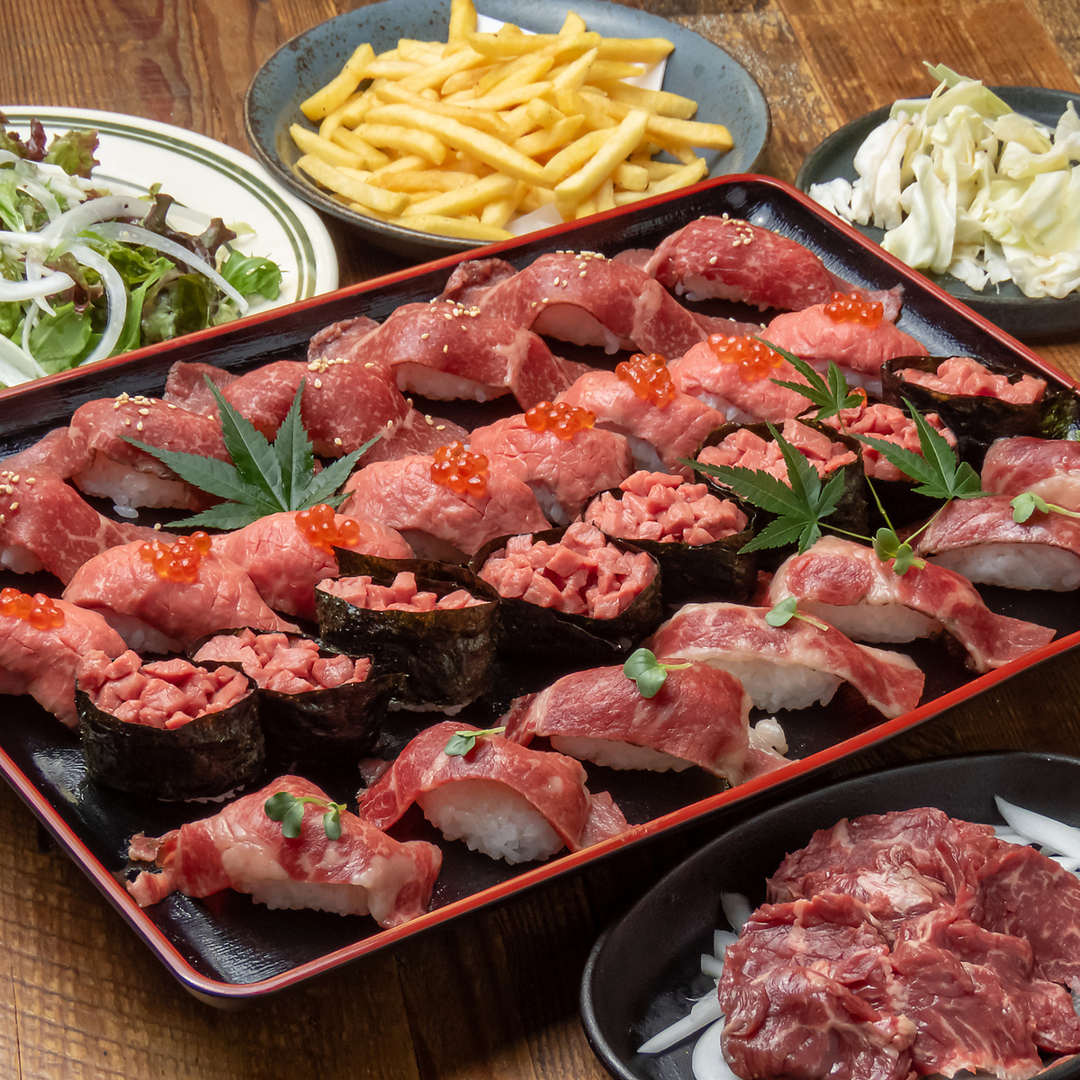 全6種類の肉寿司が税込4,400円で食べ放題!SNSで大バズり中!
