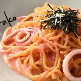 日式鱈魚籽魷魚義大利麵