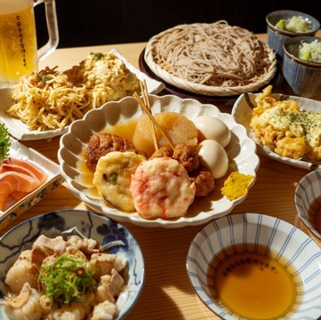 おでん×蕎麦をお酒で