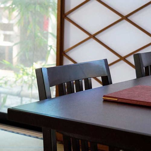 An organic restaurant located in a large hall inside a shrine