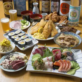【名物堪能コース】 全10品90分飲み放題付き5000円(税込)！