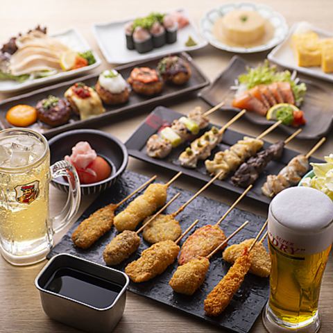 揚げたてサクサク、止まらない。人気の串カツを好きなだけ楽しめる“串揚げ食べ放題”開催中！