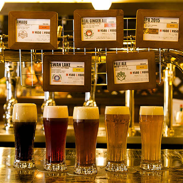 お洒落な店内で楽しむビールは絶品!!