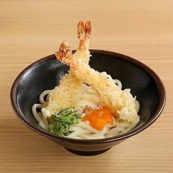 冷）えび玉うどん 汁なし