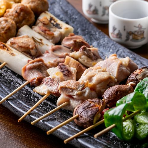 [Yakitori] Popular all-you-can-eat charcoal-grilled yakitori ◎