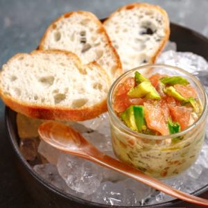 Avocado and salmon tartare