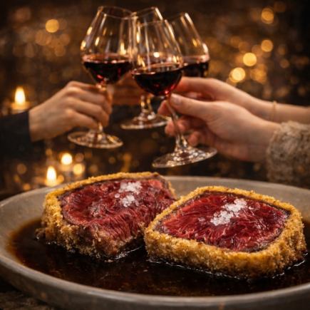 The most popular main dish! Luxurious period course featuring domestic beef "Period Course" 4500 yen