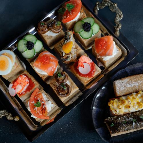 점심 한정! 6 종 불스케타 × 빵 뷔페 점심!