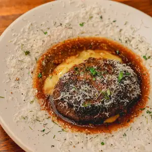 Hamburger steak with potato puree