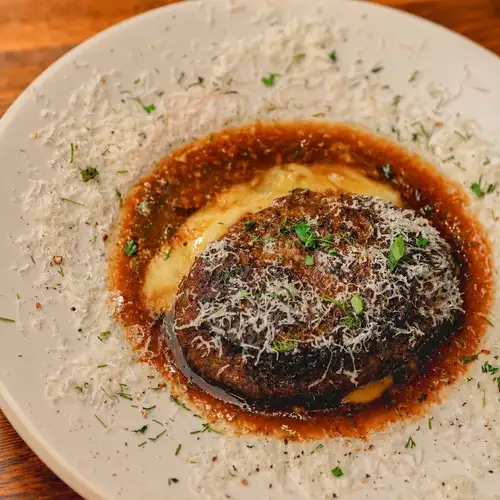Hamburger steak with potato puree