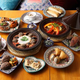 【飲み放題付】＊記念日やディナーにもおすすめ＊モロッコの贅沢を味わう満喫コース