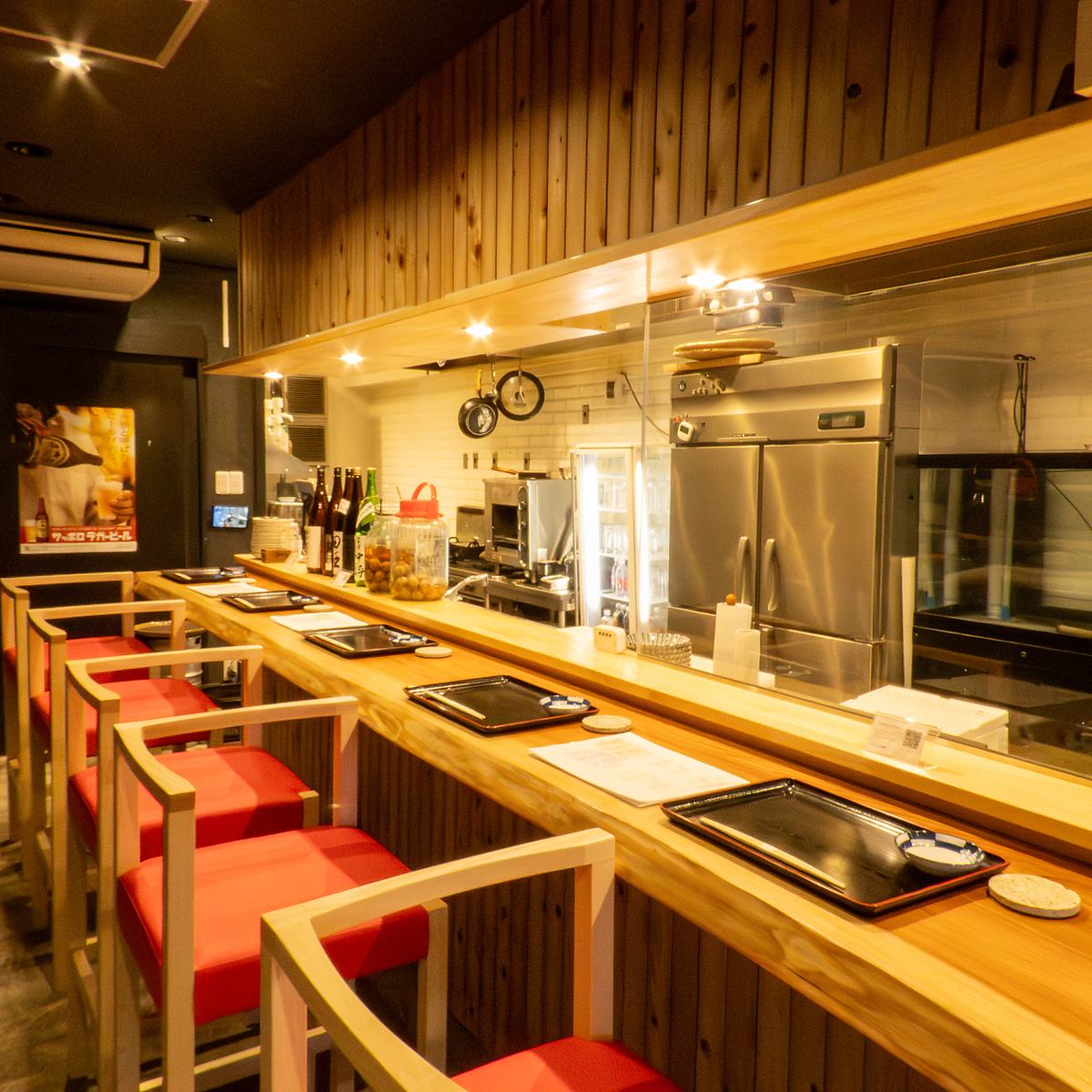 雰囲気の良いカウンター席でここでしか味わえない海鮮を◎