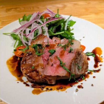 【カジュアルコース6000円(税込)】メインはお薦め！'氷温熟成豚'肩ロースのグリル 全5品