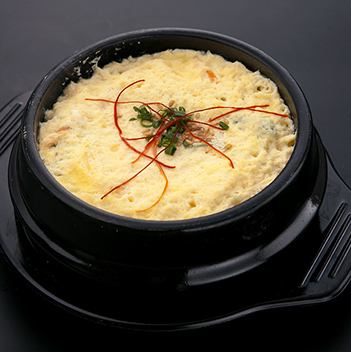 Korean-style steamed egg custard / Senmaizu miso dressing