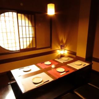 中人数での利用にもピッタリの掘りごたつ式個室【合コン◎歓送迎会などの飲み会に◎】