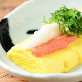 Our prized rolled omelet with grated pollack roe
