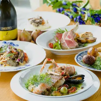 お料理のみ＜オッティモコース Ottimo＞前菜五種盛り パスタ 肉料理など