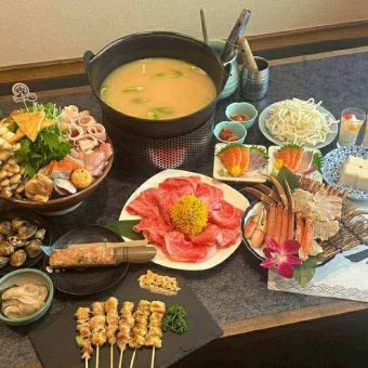 【黒毛和牛と蟹付き◆豪華ちゃんこコース】