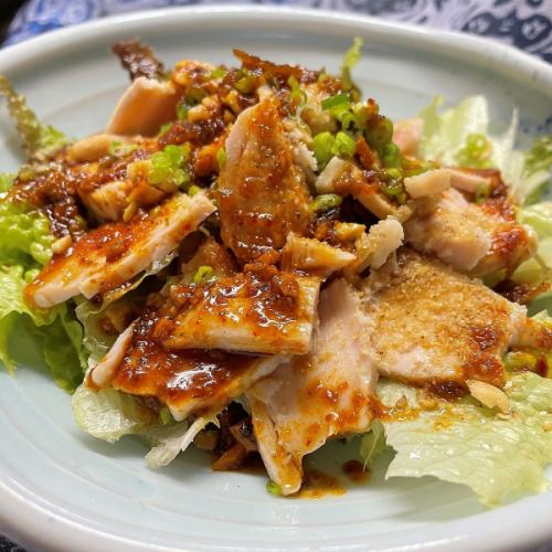 Mouthwater chicken (steamed chicken with spicy sauce)