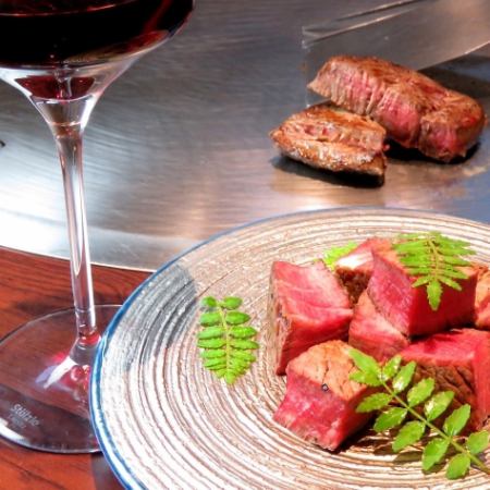 [Limited to 2 groups per day] Rare Wagyu beef "fillet" steak course [8 dishes in total + all-you-can-drink included]