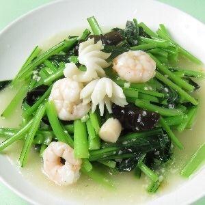 炒山藥白菜 / 炒海鮮小松菜