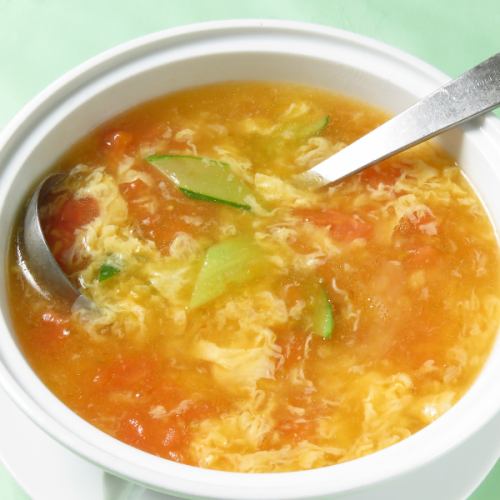 vegetable soup / egg and tomato soup