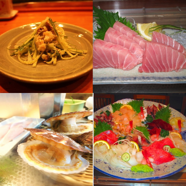 A total of 6 snacks and sushi courses are available for 5100 yen!