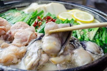 2度のテレビ特集!この冬しか食べられない "牡蠣レモンもつ鍋”