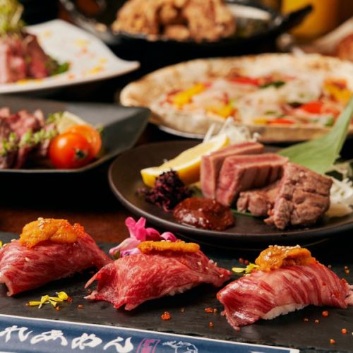 [A4 grade Niigata Wagyu beef sirloin sushi] A wide variety of carefully selected meat dishes!
