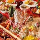 [3月～5月]名品鯛魚拼盤、生魚片、佐賀牛陶盤烤壽司等、訂婚儀式、面對面「福」套餐8,800日圓→7,500日元