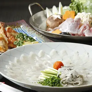 11～12月限定　虎河豚刺し、ちり鍋等 「奏」コース 飲み放題120分付き 15,000円→13,500円