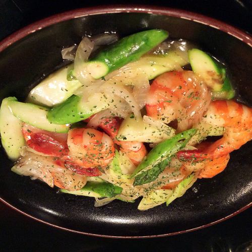 ☆ Daily menu & course menu introduction ☆ Shrimp and asparagus black pepper sauce