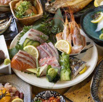 お刺身7種盛り合わせウニ・イクラのせ