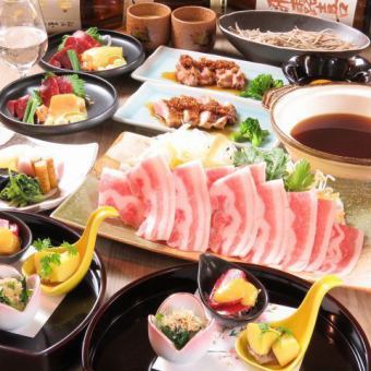 [Premium+] 8 recommended dishes including spicy miso shabu-shabu and horse meat made with domestic Japanese black beef for 12,100 yen
