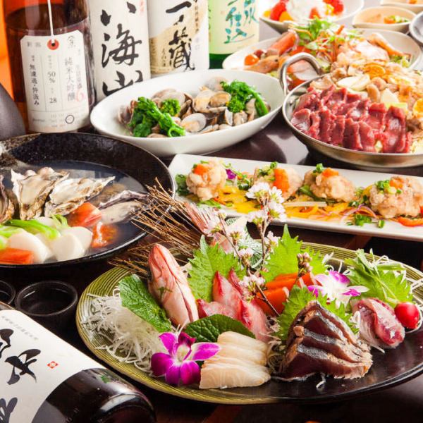 “享受色彩繽紛的美味佳餚！”帶無限量暢飲的宴會計劃 3,300 日元起！