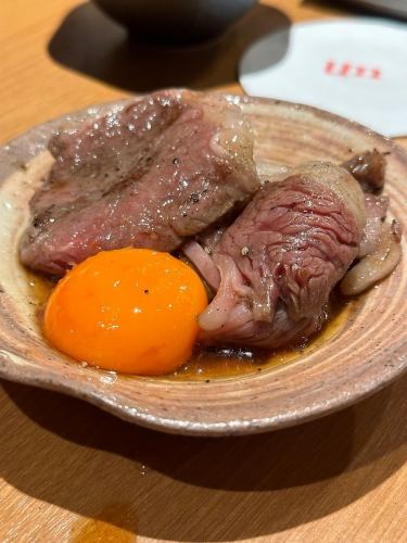 国産和牛 焼きしゃぶ(2枚) ~卵黄ソース~