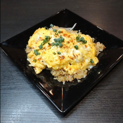 Gapao-style fried rice with fluffy egg