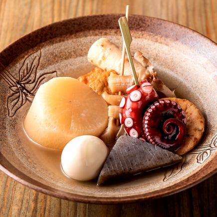 ■3H飲み放題付き【椿コース】当店初めての方に!京出汁おでんや地鶏の炭火焼など4500円⇒3500円