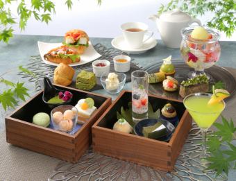 空と新緑に包まれる~抹茶とメロン~初夏アフタヌーンティー