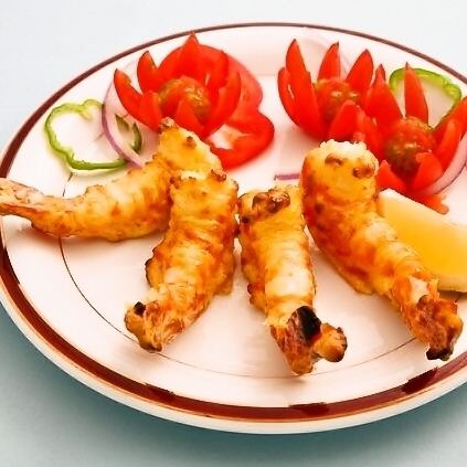 2 tandoori shrimps