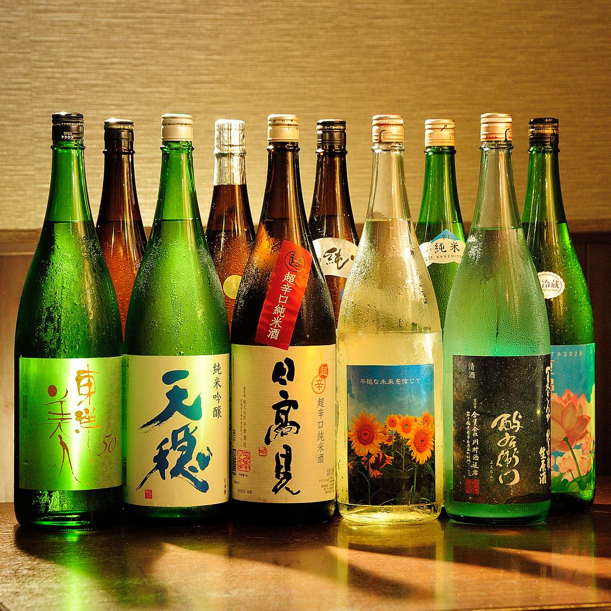 We have a variety of local sake that match the seasonal ingredients.
