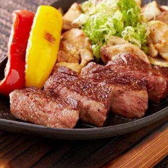 兩種精緻的日本黑牛肉和田島雞