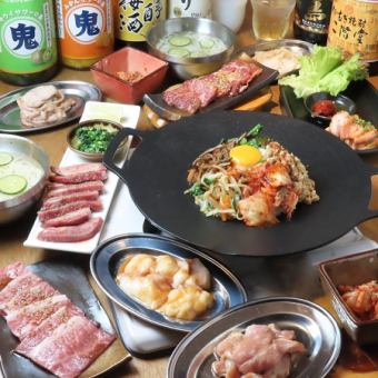 【飲み放題付焼肉＆ビビンバ＆冷麺コース☆全12品6000円(税込)】飲み放題＆お得な焼肉