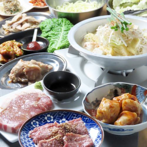 【Aコース☆全10品3150円(税込)】　選べる３種類のお鍋に選べるサラダがついたコースセット！